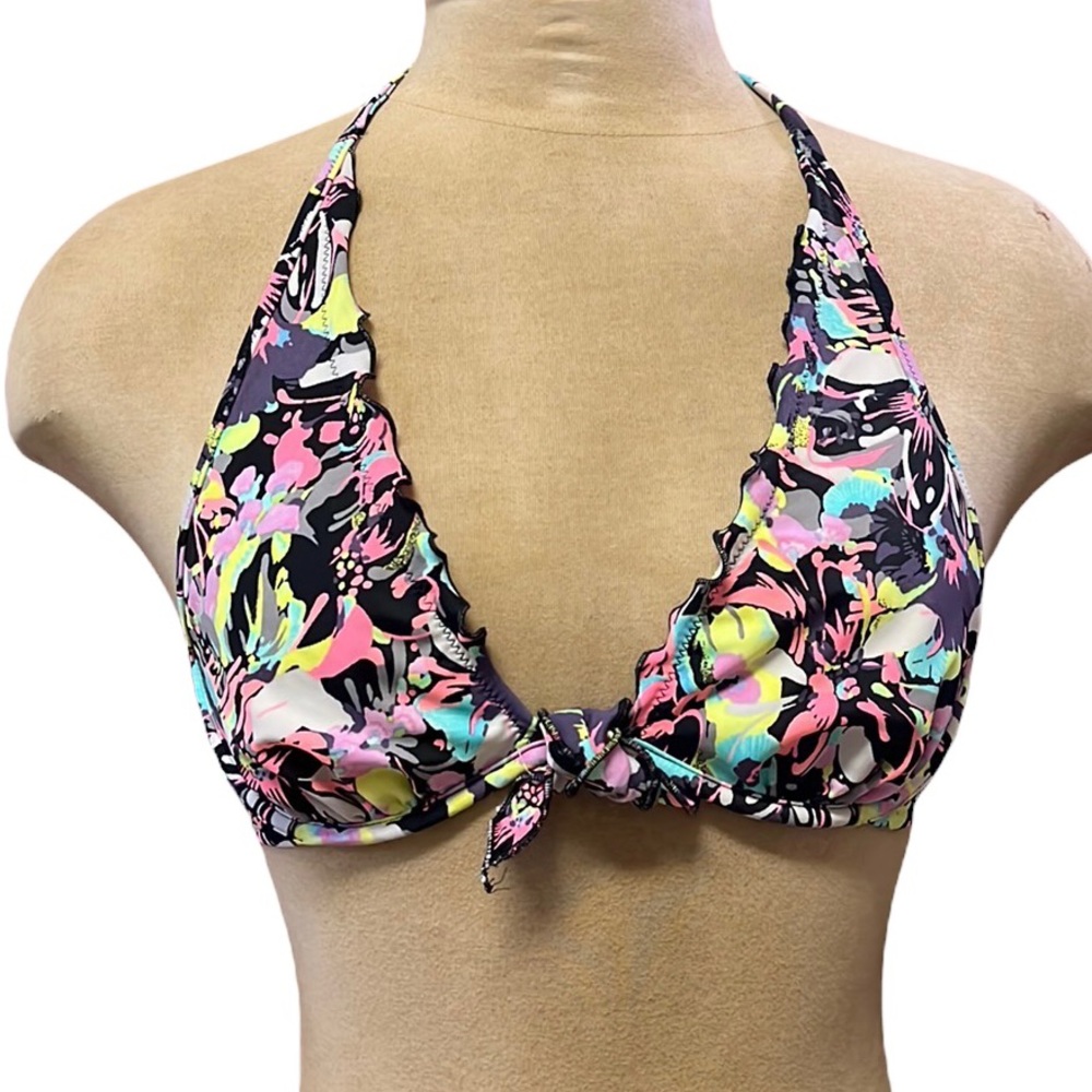 Last chance…Victoria’s Secret Bikini Top Swimsuit Swim Halter Ruffle 34B S New